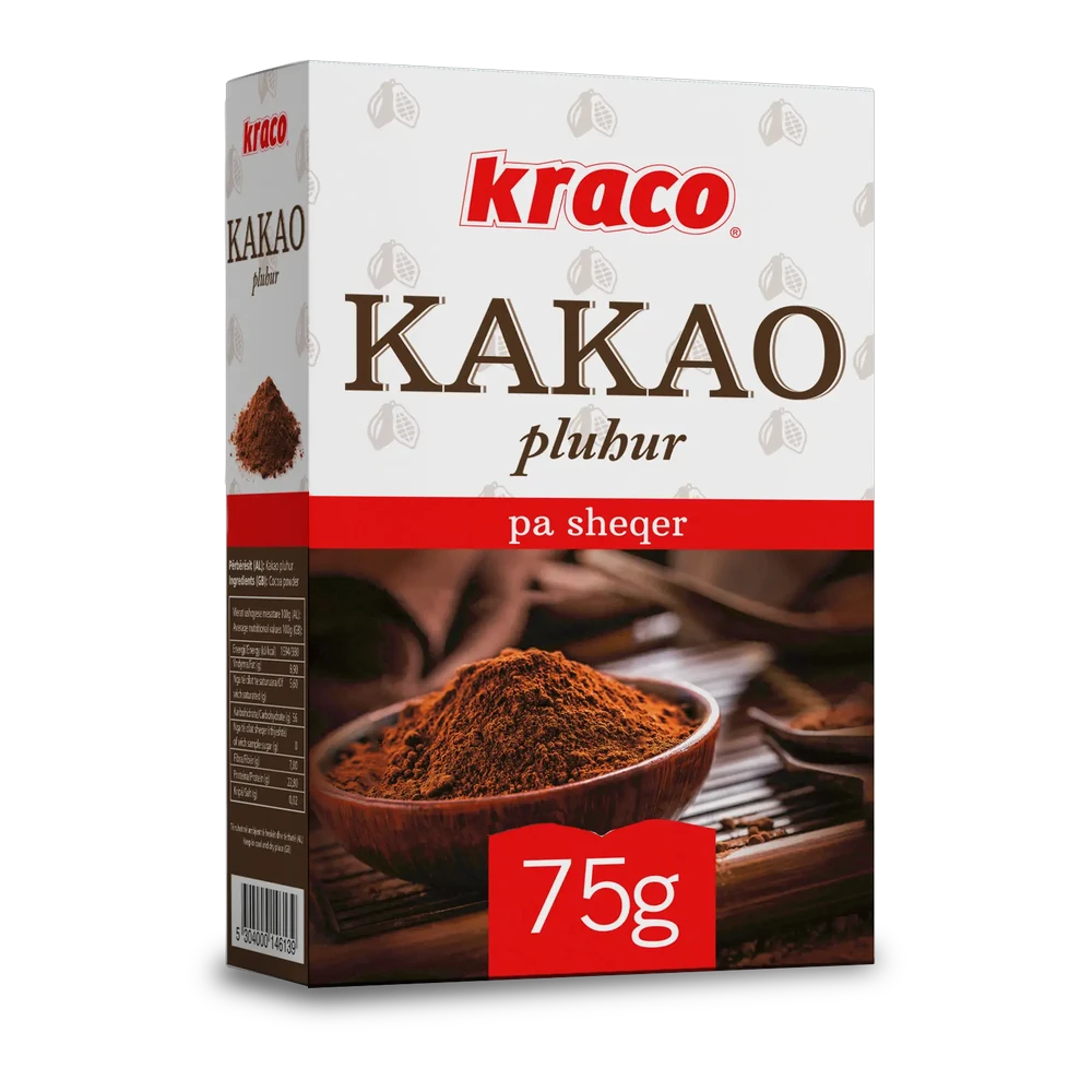 Kraco, Kakao pluhur, pa sheqer